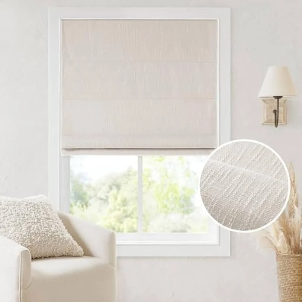 Madison Park Cordless Roman Shades, Total Blackout Window Blind Privacy Window
